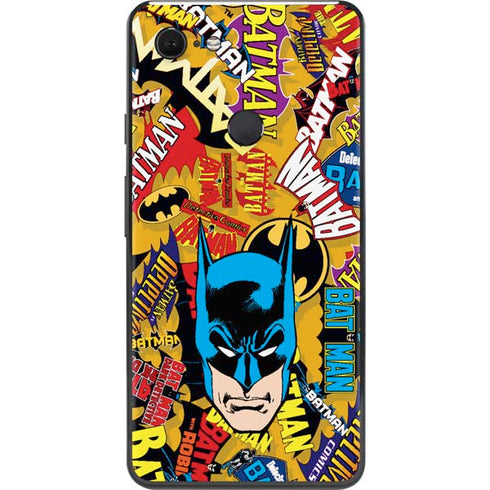 DC Comics Batman Mask Vintage Pattern Google Pixel 3 XL Skin